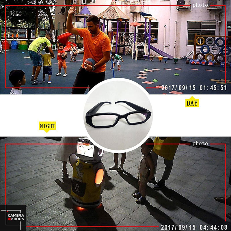 Utilisateur en train d'enregistrer une vidéo avec la Lunette Camera Espion