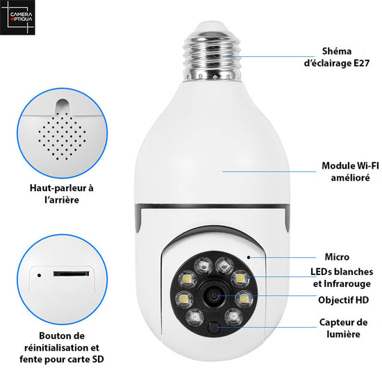 Bon Plan : L'ampoule caméra-espion avec micro à 41 €