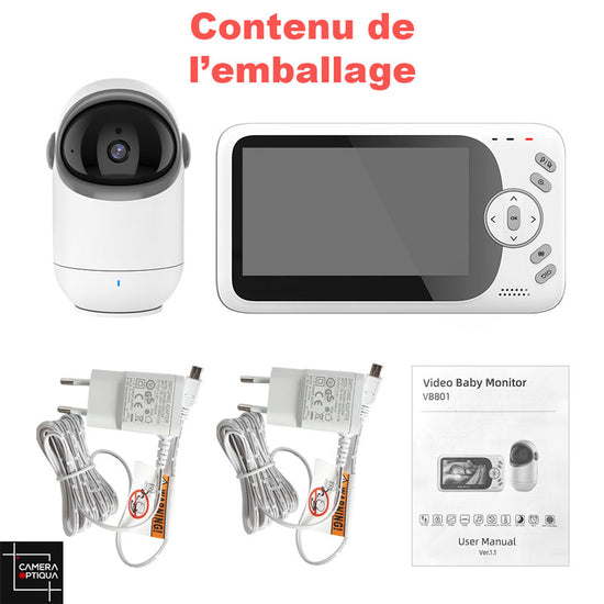 Babyphone avec caméra Sygonix HD Baby Monitor SY-4548738 sans fil 2.4 GHz