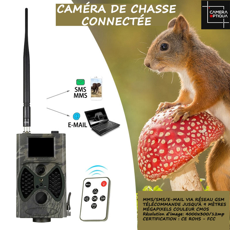 Caméra de Chasse WiFi Bluetooth 4K/24MP avec APP et détecteur de Mouvement,  Camera de Chasse Vision Nocturne, Envoi de Photos par téléphone, étanche  IP66, caméras de Nuit LED IR 940nm, Angle de