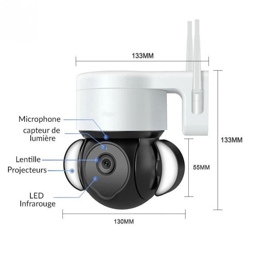 Caméra Surveillance 4G Extérieur 2K - Connectivité Cellulaire Sans WiFi