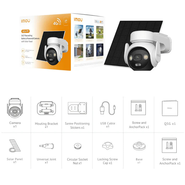 Caméra Dome Solaire WIFI/4G - Autonomie Inégalée