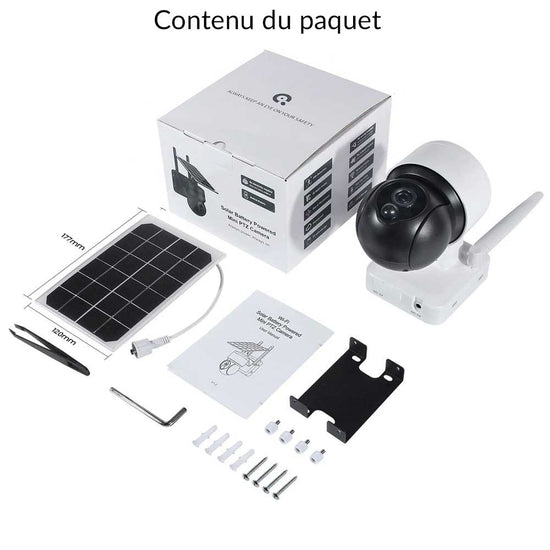 Contenu-Caméra-surveillance-extérieur-sans-fil-autonome-solaire-4g