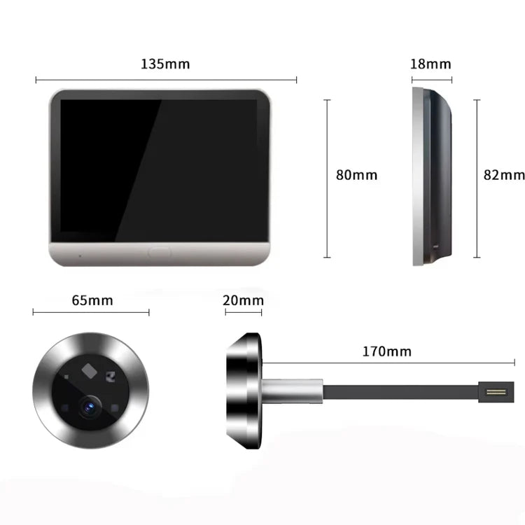 Judas Numérique Sans Fil HD | Écran 4,3” & Vision Grand Angle Sécurisée