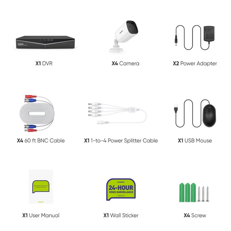 Kit Caméra PoE | Système de Vidéosurveillance 1080P avec HDD 1To / 2To