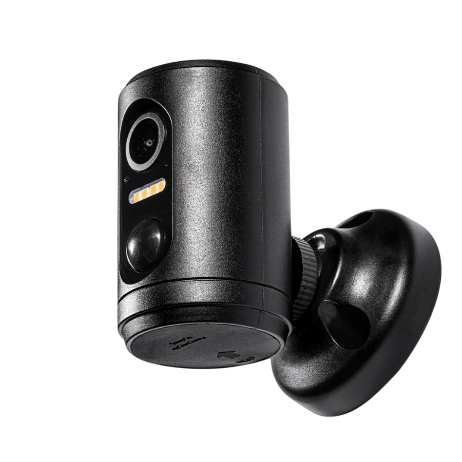 Mini caméra espion sans fil autonome noire de chez Camera-Optiqua avec enregistrement pour une surveillance discrète et efficace