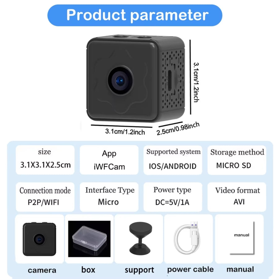Mini Invisbale Mini Caméra Espion Invisible | Surveillance Discrète & Full HD 1080P ...