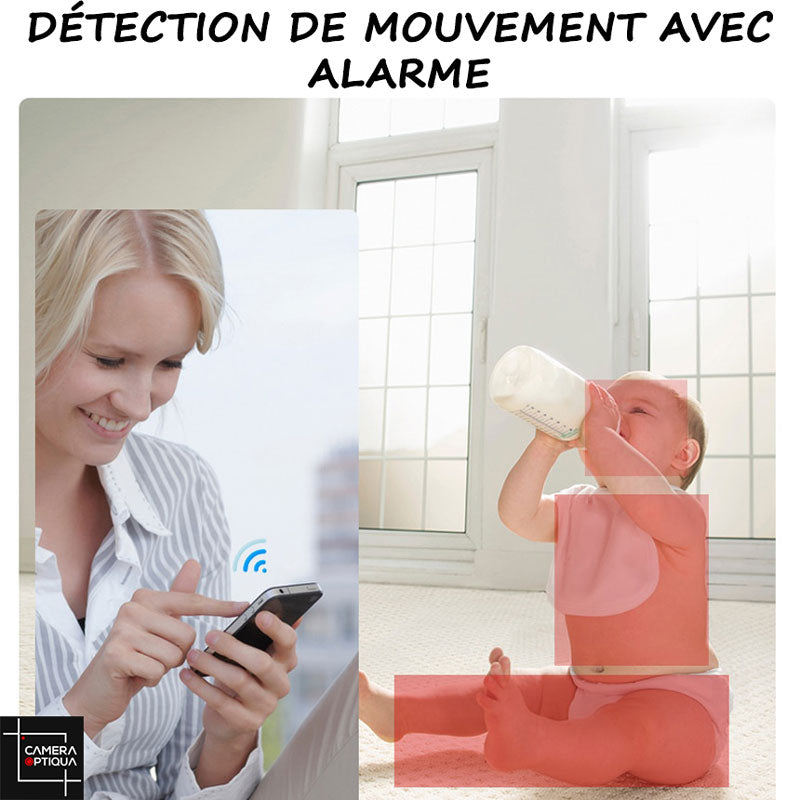 Image de la fonction de détection de mouvement du Réveil Camera Espion