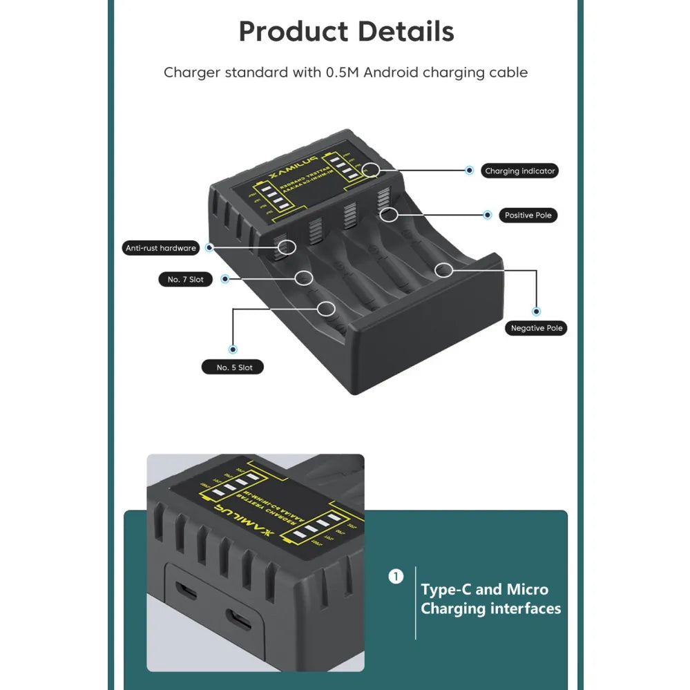 Chargeur pile rechargeable
