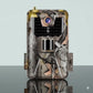 Caméra de chasse professionnelle avec finition camouflage artistique, équipée d’un capteur infrarouge et de LED de vision nocturne. Design robuste pour une surveillance fiable en extérieur.