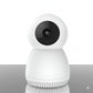 Caméra de surveillance à distance blanche, compatible smartphone, au design moderne et élégant.