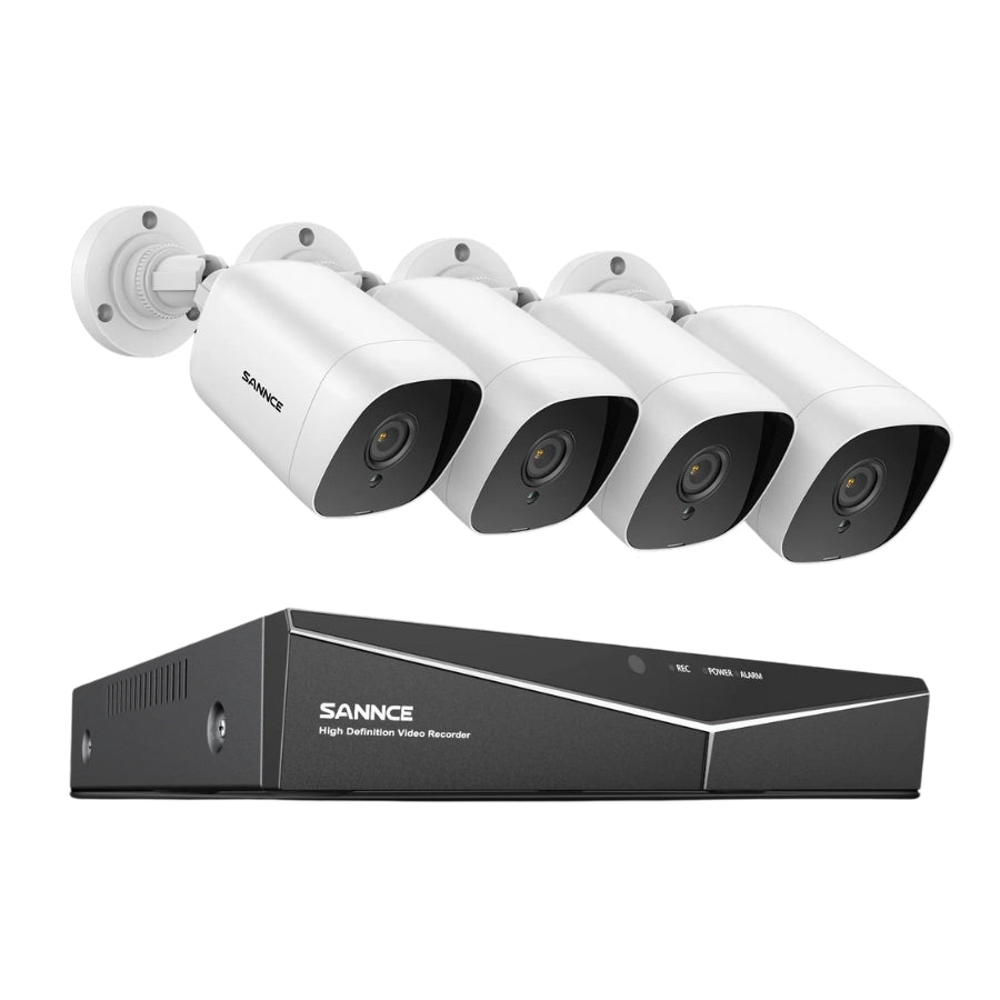 Kit caméra PoE avec DVR 1080P, vision nocturne et stockage HDD 1To ou 2To.