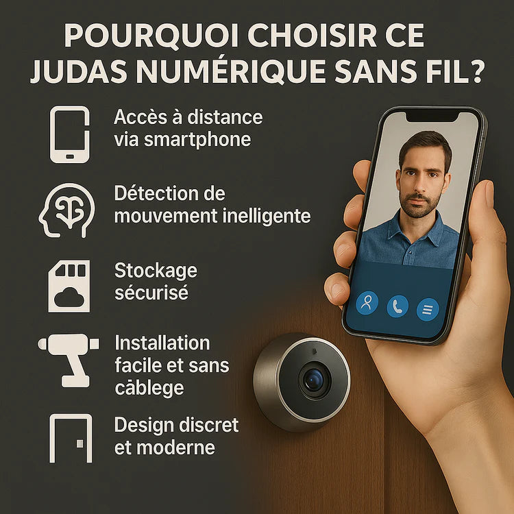 Judas Numérique Sans Fil HD | Écran 4,3” & Vision Grand Angle Sécurisée