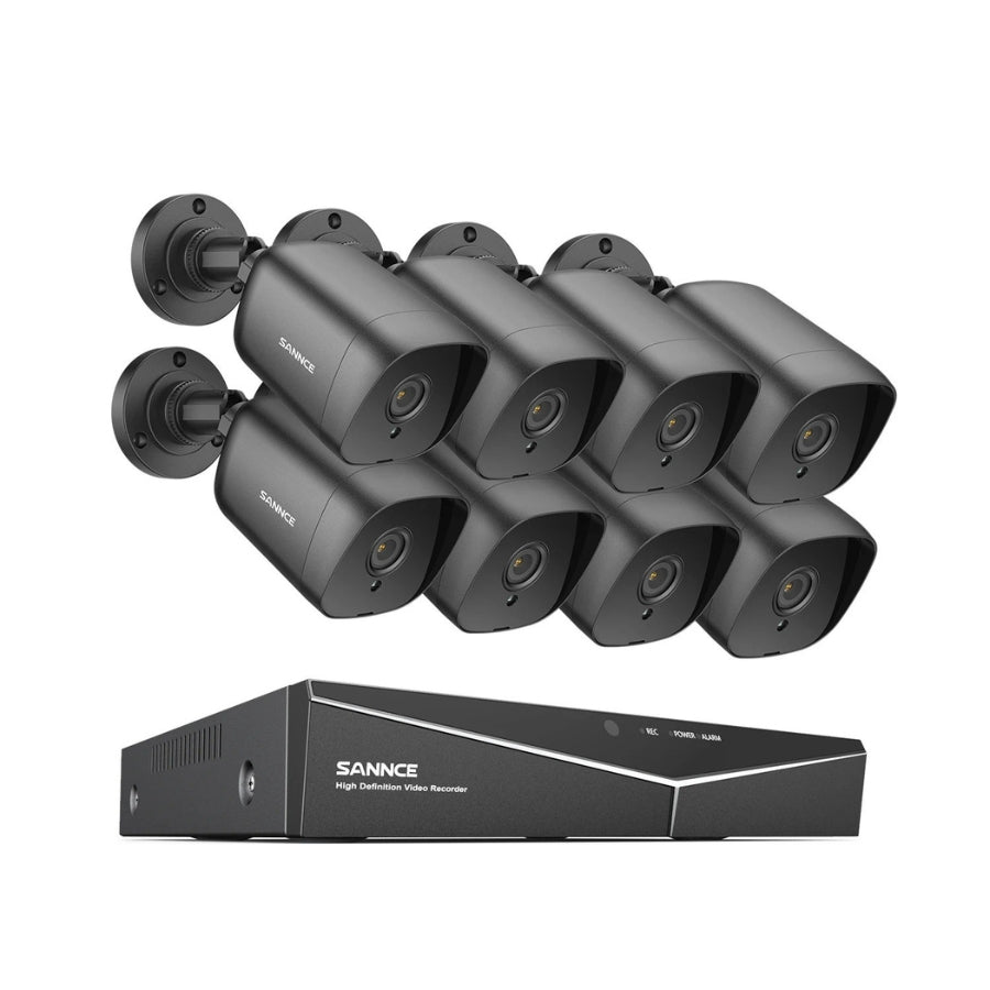 Système de vidéosurveillance avec détection de mouvement et accès à distance.