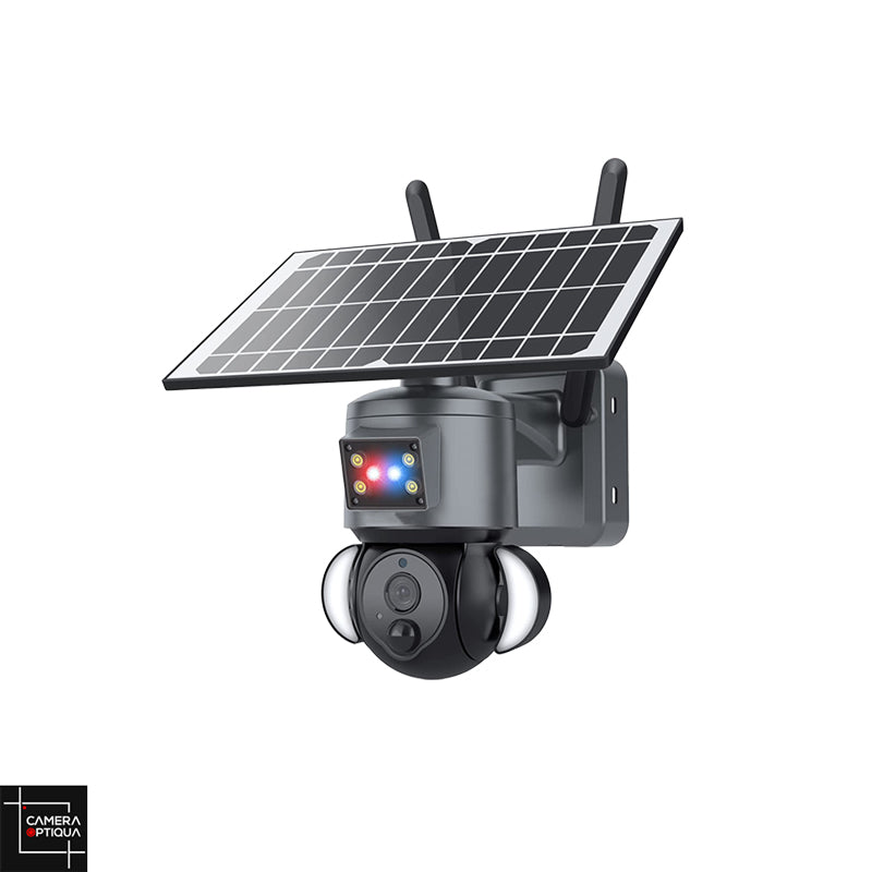 Caméra de surveillance 4G solaire de chez Camera-Optiqua - Puissante et écologique